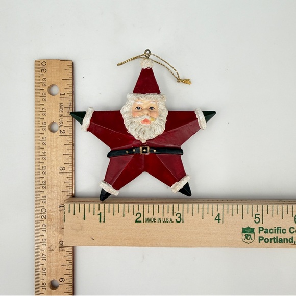 Kurt Alder Santa Claus Star Christmas Ornament Resin Folk Art Country Farmhouse - Picture 12 of 12